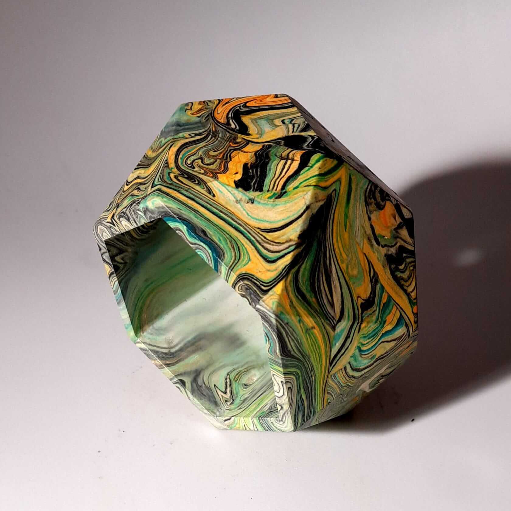 Doniczka z gipsu, ozdoba DIY