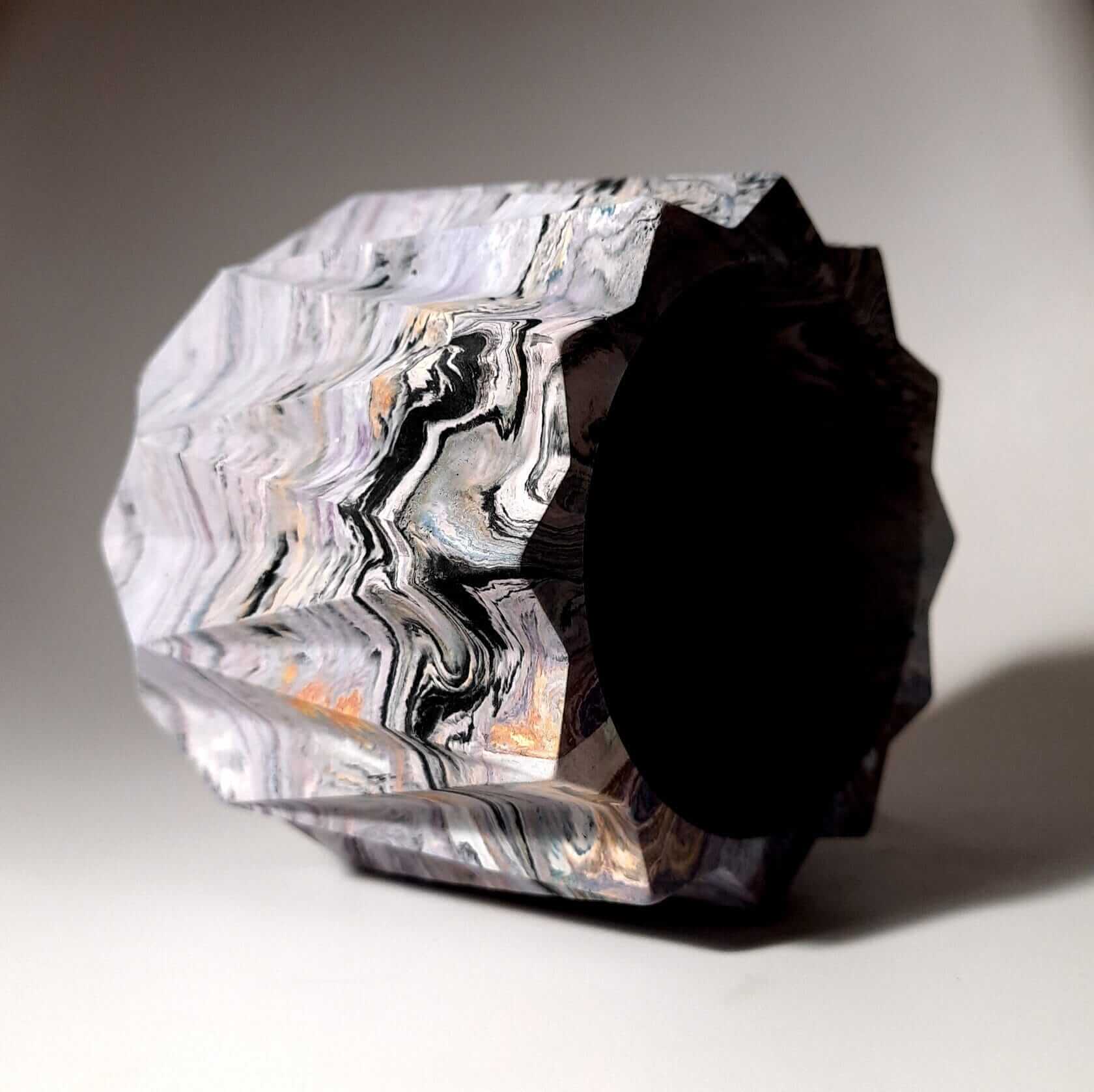 Doniczka z gipsu, ozdoba DIY