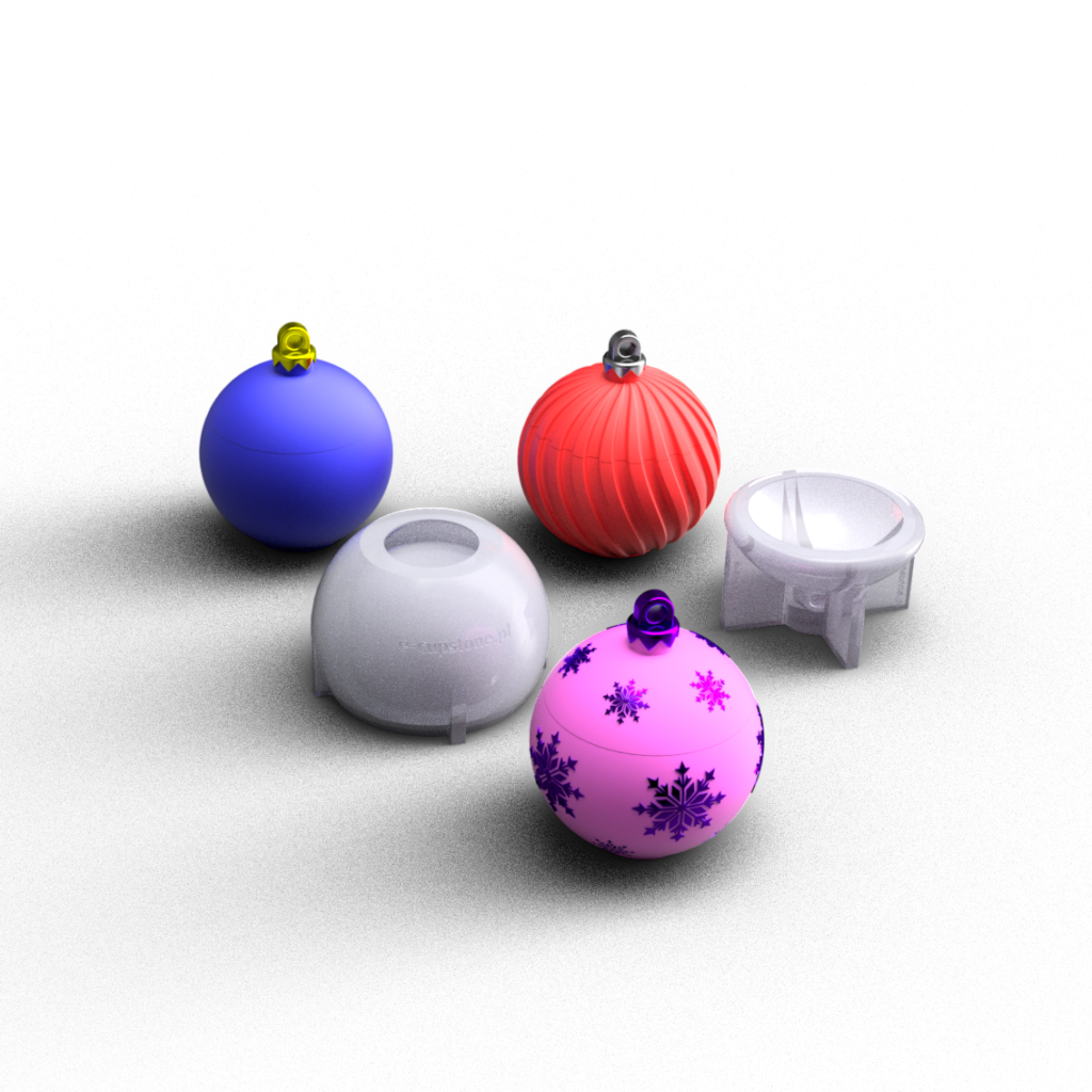 Silikonowa forma do świec w kształcie bombki