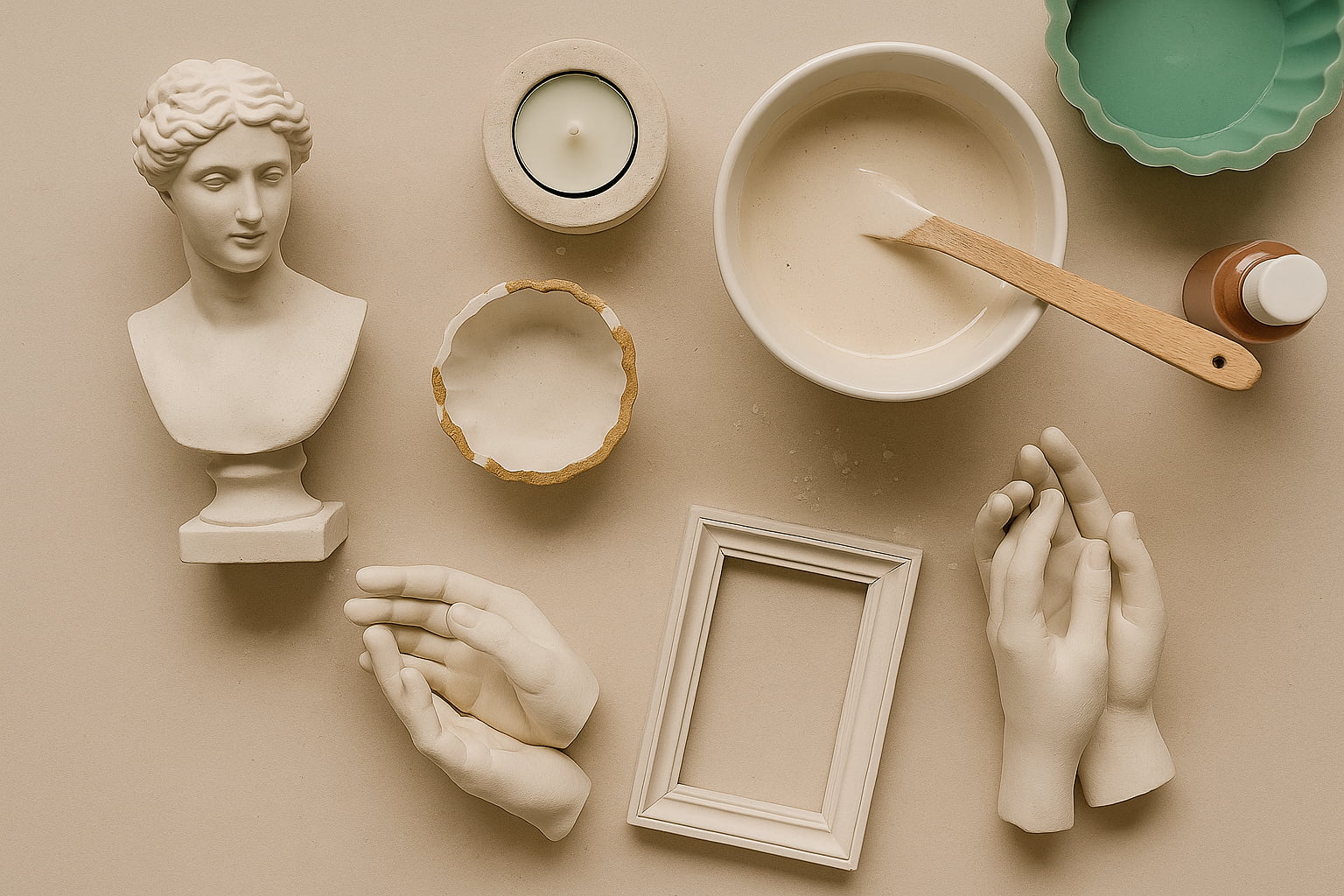 Figurki z gipsu polimerowego